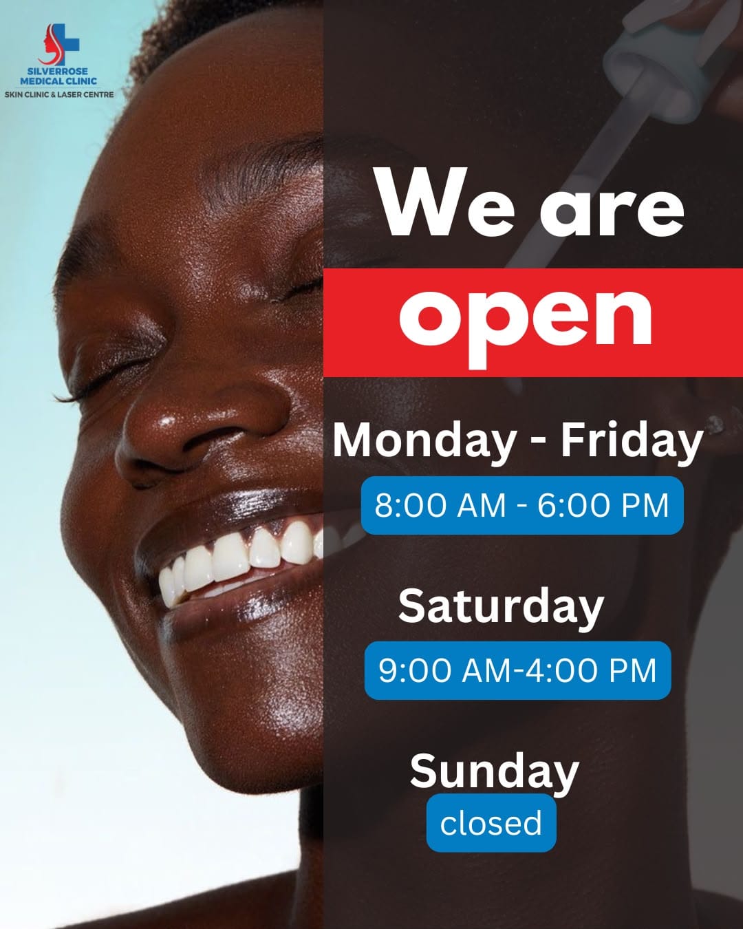 We're OPEN for All Your Skin Care Needs — Silver Rose Skin Clinic